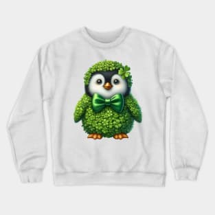 Clover Penguin St Patricks Day Crewneck Sweatshirt